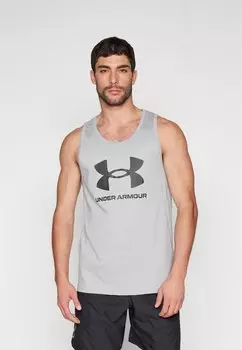 Топ UA SPORTSTYLE LOGO Under Armour, цвет steel light heather/black