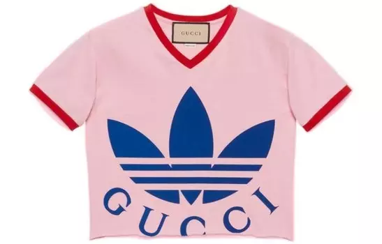 Топ укороченный Adidas Originals x Gucci, розовый