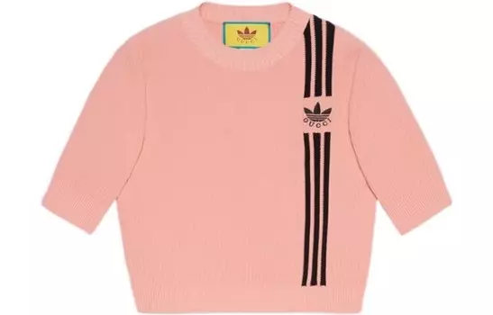 Топ укороченный Adidas x Gucci, розовый