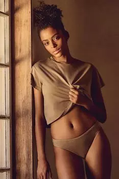 Топ укороченный Kent из органического хлопка, темно-коричневый