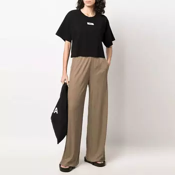 Топ укороченный Mm6 Maison Margiela женский, черный