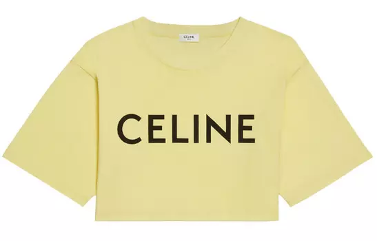 Топ укороченный женский Celine, желтый