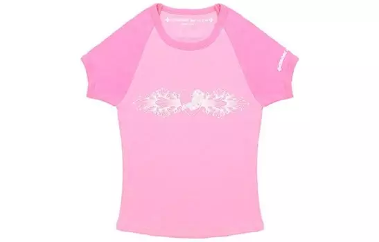 Топ укороченный женский Chrome Hearts, розовый