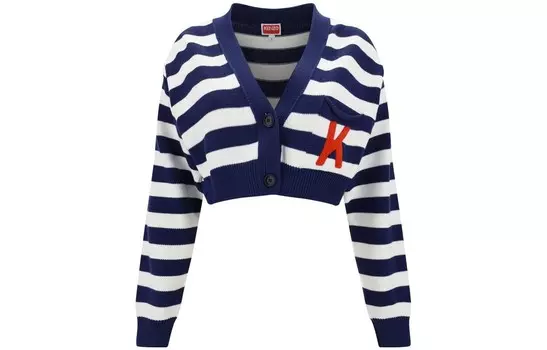 Топ укороченный женский Kenzo, темно-синий