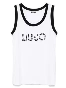 Топ, украшенный бисером LIU JO, белый