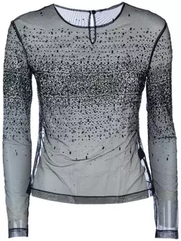 Топ, украшенный кристаллами Ermanno Scervino, черный