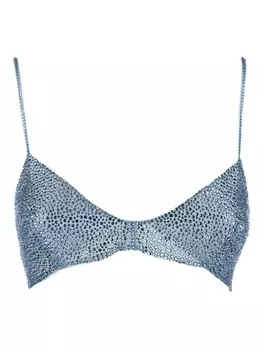 Топ, украшенный кристаллами Ermanno Scervino, синий