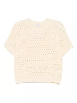 Топ, украшенный пайетками Peserico, желтый