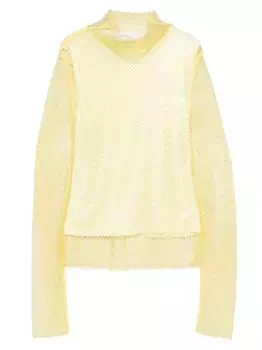 Топ, украшенный стразами SPORTMAX, желтый