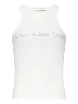 Топ, украшенный заклепками Ludovic de Saint Sernin, белый