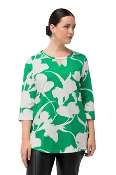 Топ Ulla Popken, цвет Green/White