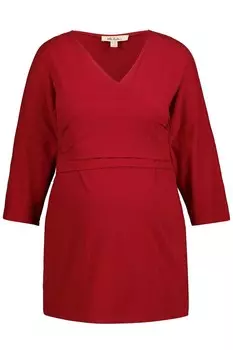 Топ Ulla Popken Shirt Bellieva, темно-красный