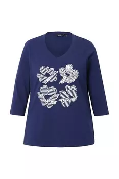 Топ Ulla Popken Shirt, темно-синий