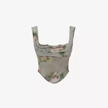 Топ Una из эластичной ткани с цветочным узором House Of Cb, цвет vintage