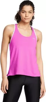 Топ Under Armour Knockout Tank, цвет Vivid Magenta/White