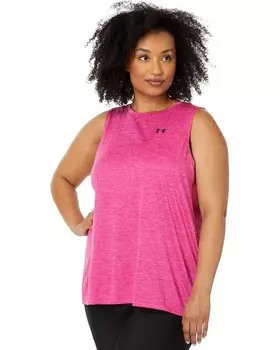 Топ Under Armour Plus Size Tech Tank Twist, цвет Astro Pink/Black