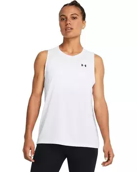 Топ Under Armour Tech Tank Solid, белый/черный