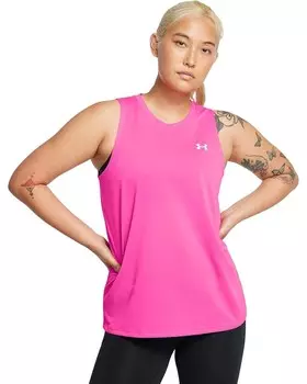 Топ Under Armour Tech Tank Solid, цвет Rebel Pink/White