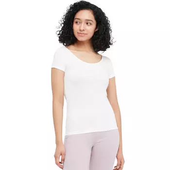 Топ Uniqlo Airism Scoop Neck, белый