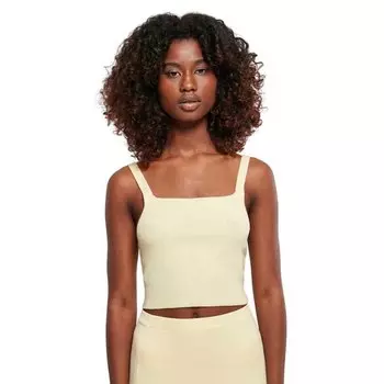 Топ Urban Classics Cropped Knit, желтый