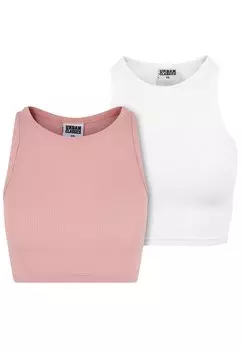Топ Urban Classics, розовый/белый