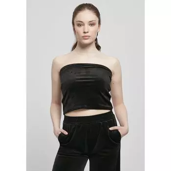 Топ Urban Classics Tank Velvet Tube, черный