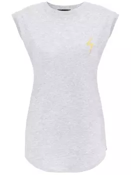 Топ Ursella с вышивкой Thunderbolt Giuseppe Zanotti, серый