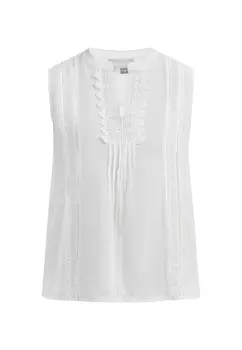 Топ Usha Blusen Mit Spitze, белый