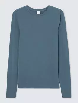 Топ узкого кроя с длинными рукавами John Lewis, синий мираж