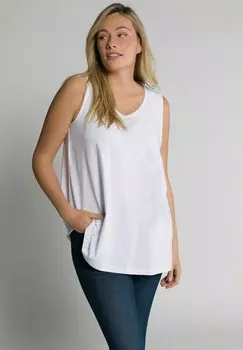 Топ V-AUSSCHNITT RMELLOS Ulla Popken, белый