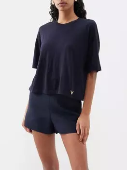 Топ v-gold из смесового кашемира Valentino Garavani, синий