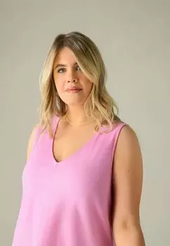 Топ V Neck Live Unlimited London, фуксия