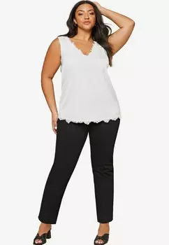 Топ V NECK PLUS SIZE Lipsy, белый