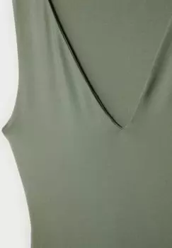 Топ V-Neck Stradivarius, хаки