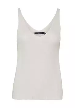 Топ, V-образный вырез, широкие бретели, женский VERO MODA, цвет Snow White