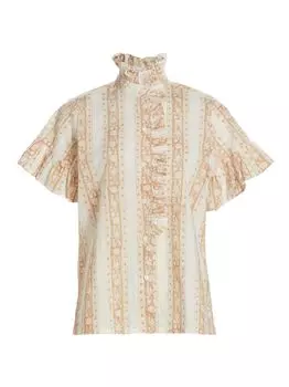 Топ Vanessa с оборками и цветочным принтом MILLE