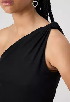 Топ VARIGATED KNOTTED TANK Abercrombie & Fitch, черный