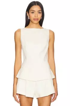 Топ Veni Line & Dot, ecru