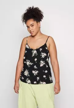 Топ Vero Moda, черный/песочный