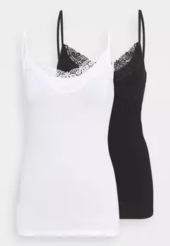 Топ Vero Moda, черный/ярко-белый