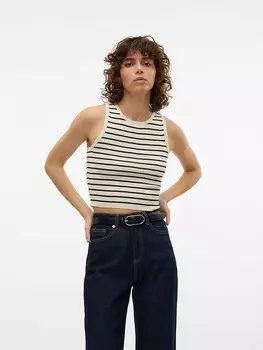 Топ Vero Moda Ginny, цвет creme/schwarz