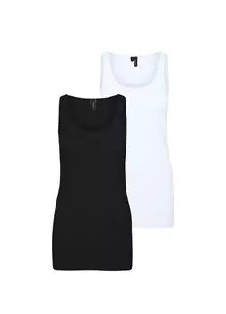 Топ Vero Moda MAXI, черный/белый