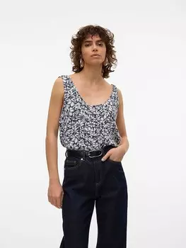 Топ Vero Moda Menny, цвет dunkelblau/wei