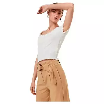 Топ Vero Moda Polly Sb5 Short Sleeve, белый