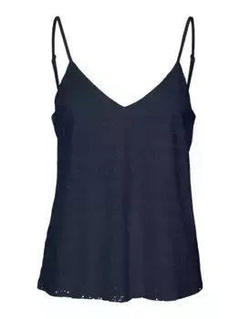 Топ Vero Moda спагетти "VMMAYA SINGLET TOP JRS SPE с V-образным вырезом", синий