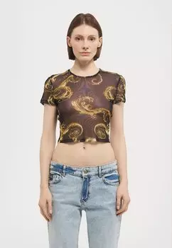 Топ Versace, черный/золотой