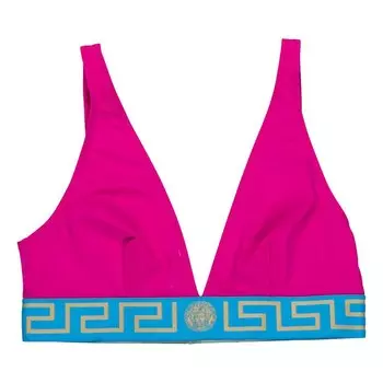 Топ Versace Greca Border Bikini Top, разноцветный