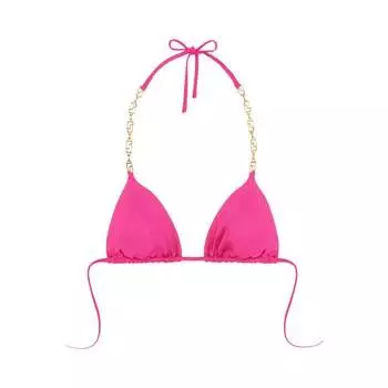 Топ Versace Greca Hardware Bikini Top, розовый