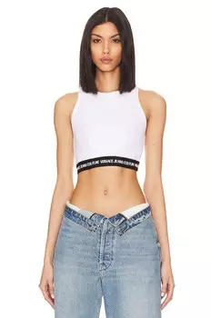 Топ Versace Jeans Couture Waffle, белый