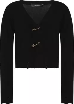 Топ Versace Knit Top 'Black', черный